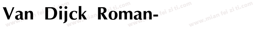 Van Dijck Roman字体转换